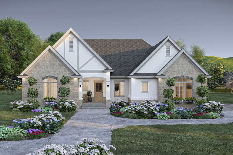 House Plan House Plan #17447 Angled Front Elevation