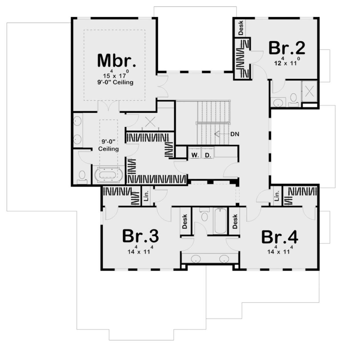 Second Floor for House Plan #963-00139