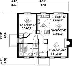 Main Floor Plan for House Plan #6146-00051