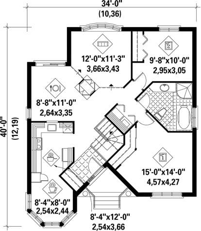 Main Floor Plan for House Plan #6146-00052