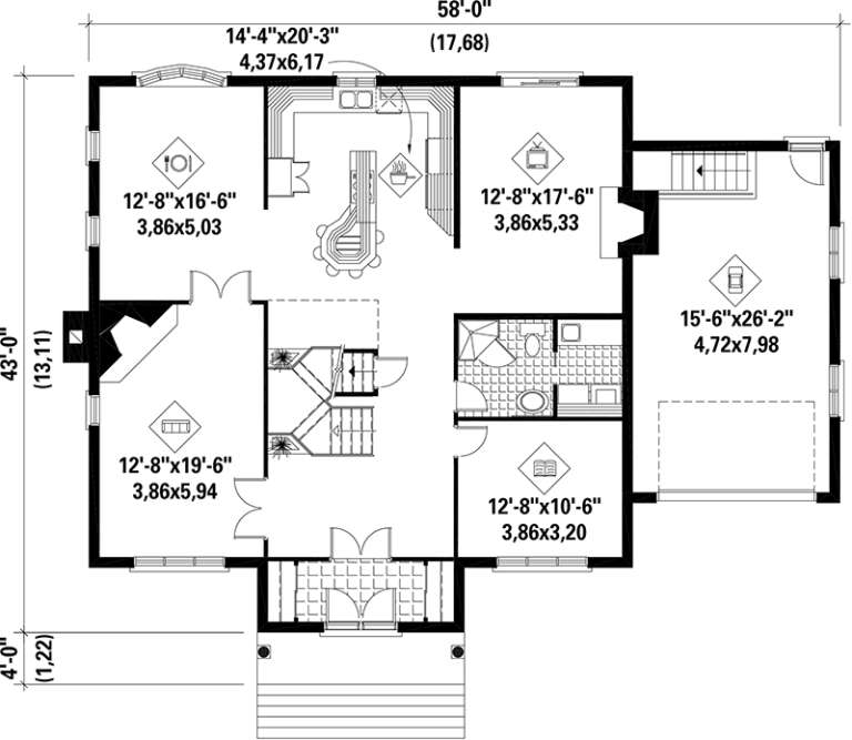 House Plan House Plan #17454 Drawing 1