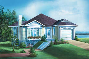 Ranch House Plan #6146-00057 Elevation Photo
