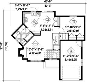 Main Floor Plan for House Plan #6146-00057