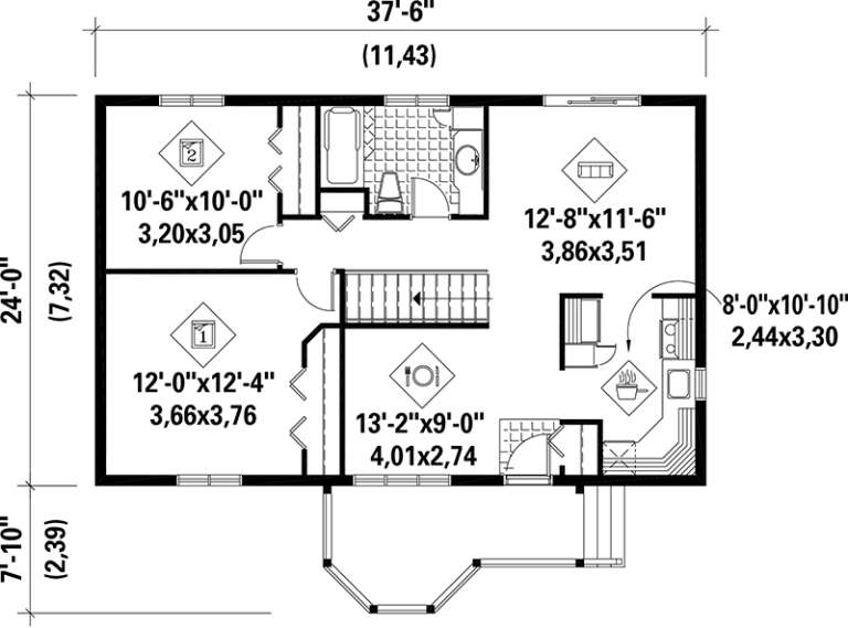 House Plan House Plan #17465 Drawing 1