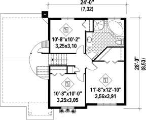 Upper Floor Plan for House Plan #6146-00070