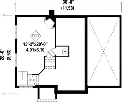 Basement Floor Plan for House Plan #6146-00070