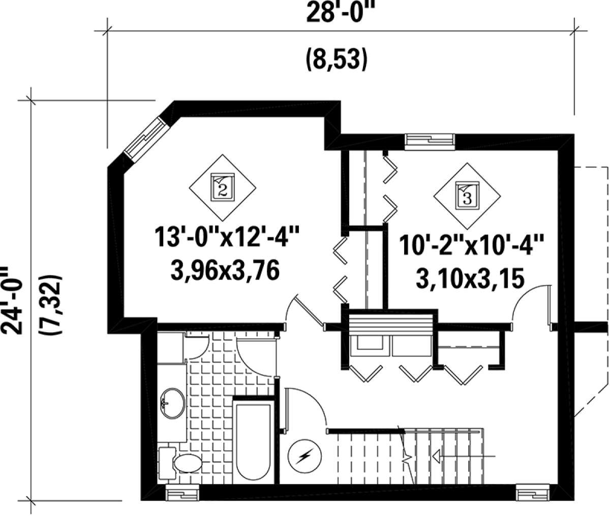 Basement Floor Plan for House Plan #6146-00076