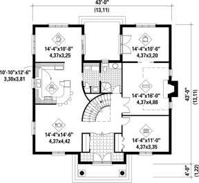 Main Floor Plan for House Plan #6146-00077