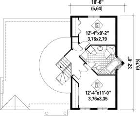 Upper Floor Plan for House Plan #6146-00080