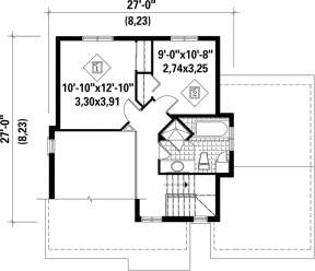 Upper Floor Plan for House Plan #6146-00082