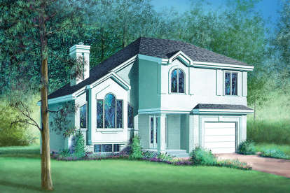 European House Plan #6146-00083 Elevation Photo