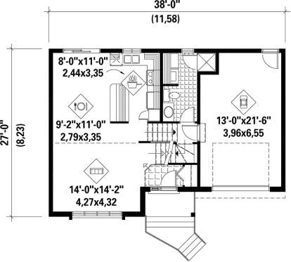 Main Floor Plan for House Plan #6146-00084