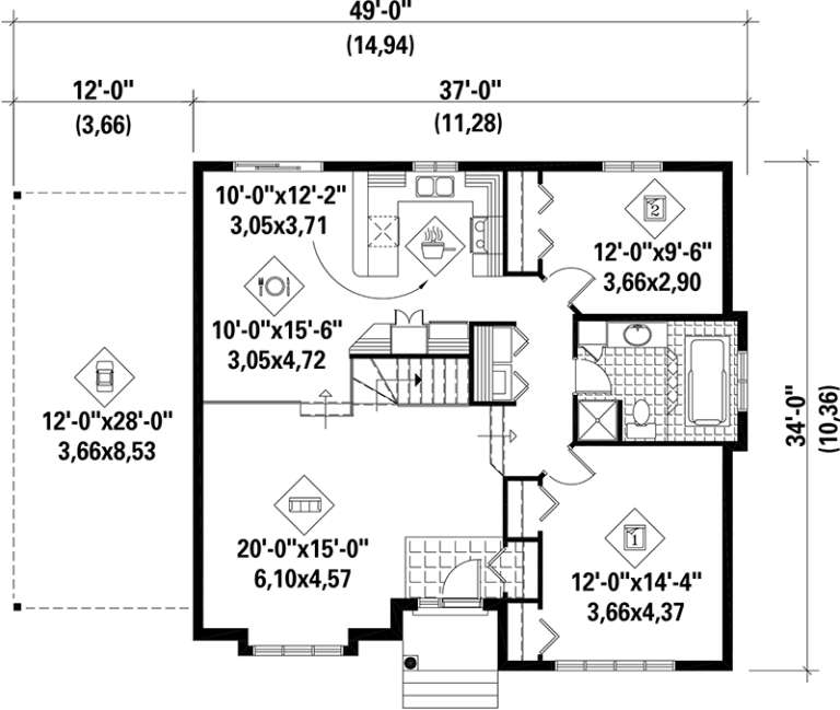 House Plan House Plan #17486 Drawing 1
