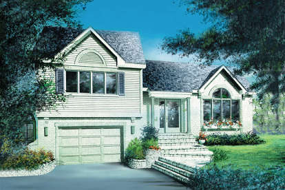 Split Foyer House Plan #6146-00086 Elevation Photo