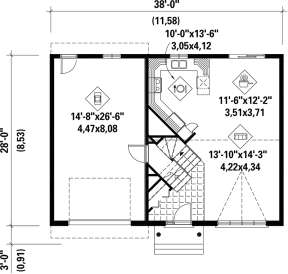 Main Floor Plan for House Plan #6146-00086