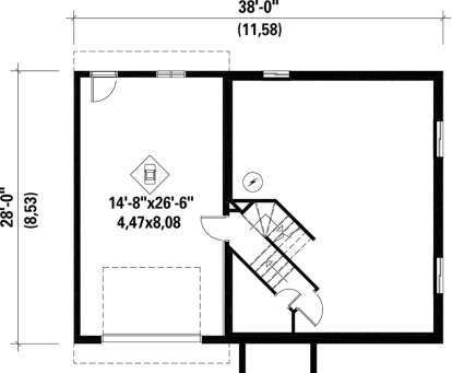 Basement Floor Plan for House Plan #6146-00086
