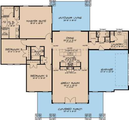 Floorplan 1 for House Plan #8318-00014