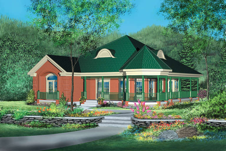 Traditional House Plan #6146-00091 Elevation Photo
