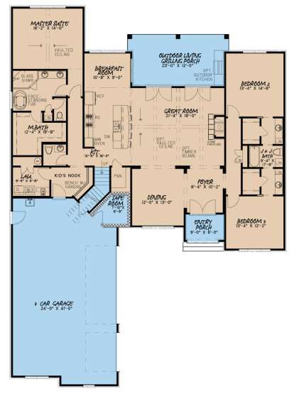 Floorplan 1 for House Plan #8318-00015