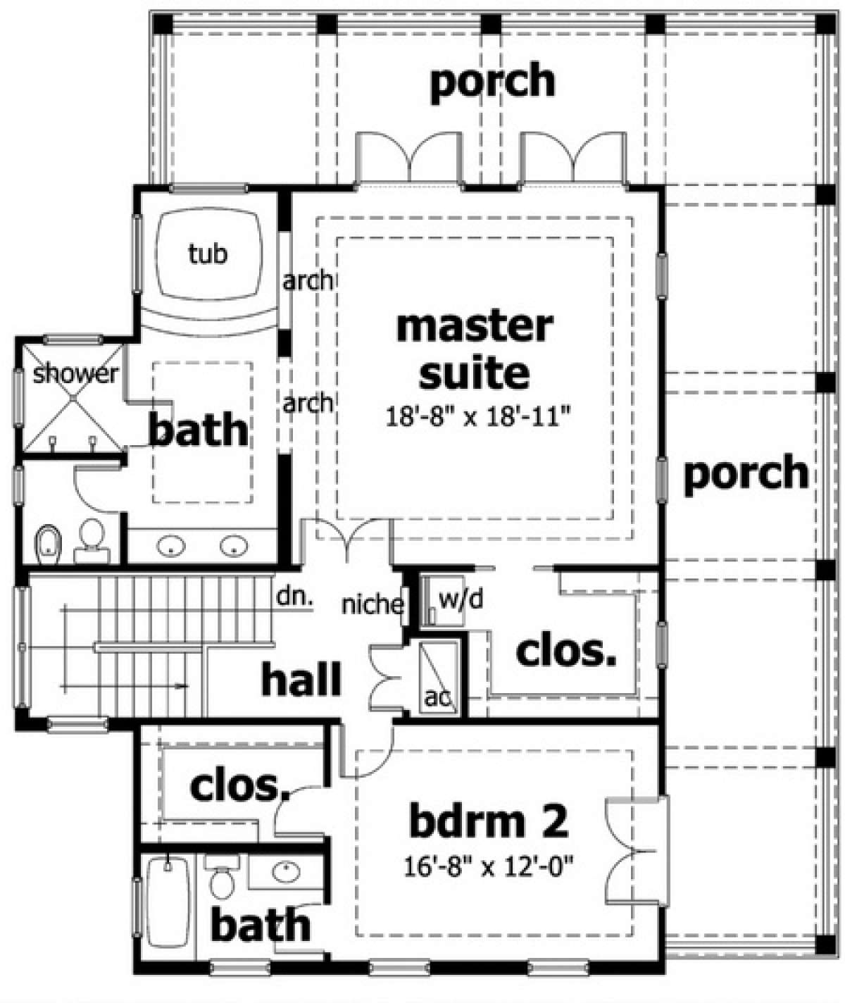 Second Floor for House Plan #028-00021