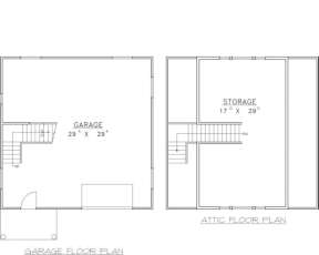 Garage/Attic Floor for House Plan #039-00397