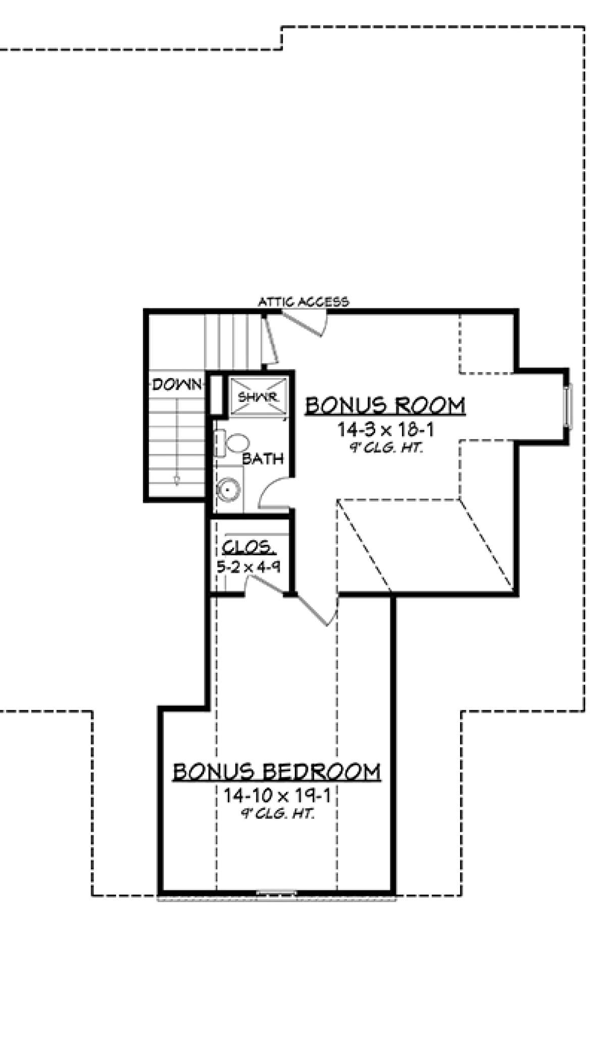 Bonus Floor Plan for House Plan #041-00139