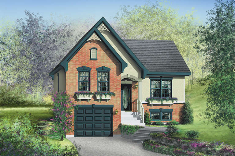 European House Plan #6146-00093 Elevation Photo