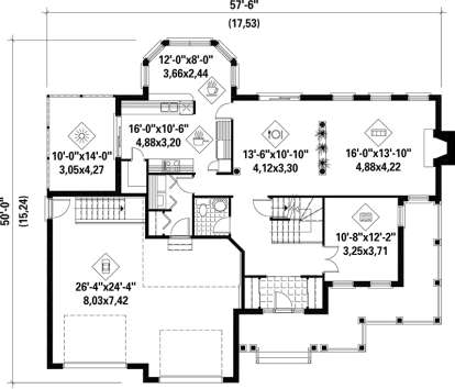 Main Floor Plan for House Plan #6146-00094