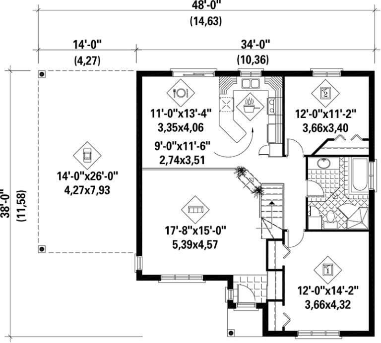 House Plan House Plan #17505 Drawing 1