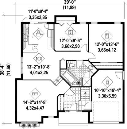 House Plan House Plan #17506 Drawing 1