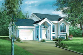 Contemporary House Plan #6146-00105 Elevation Photo