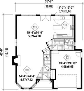 Main Floor Plan for House Plan #6146-00114