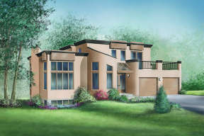 Contemporary House Plan #6146-00115 Elevation Photo