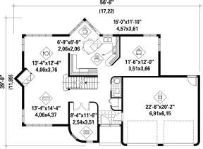 Main Floor Plan for House Plan #6146-00115