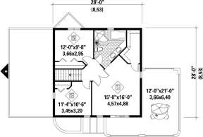 Upper Floor Plan for House Plan #6146-00115