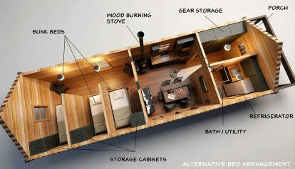 Overhead Main Floor for House Plan #3125-00005
