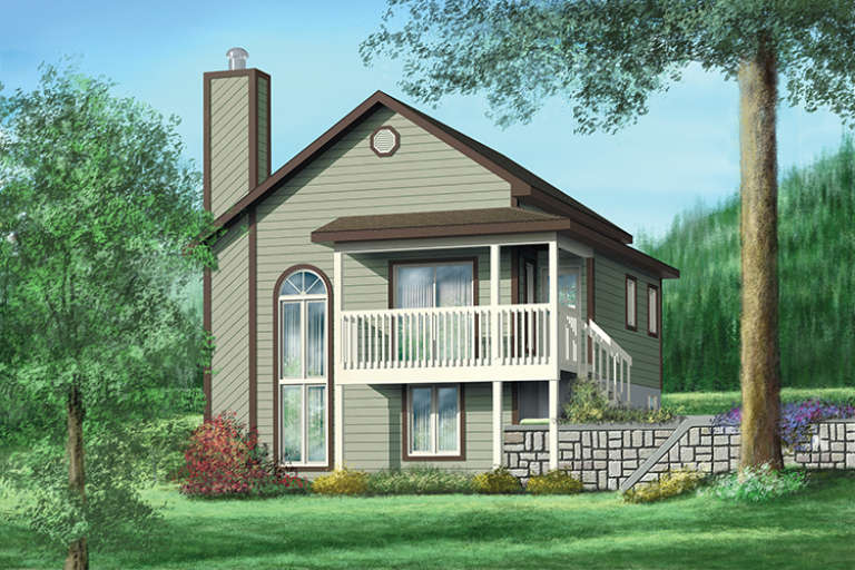 Ranch House Plan #6146-00123 Elevation Photo