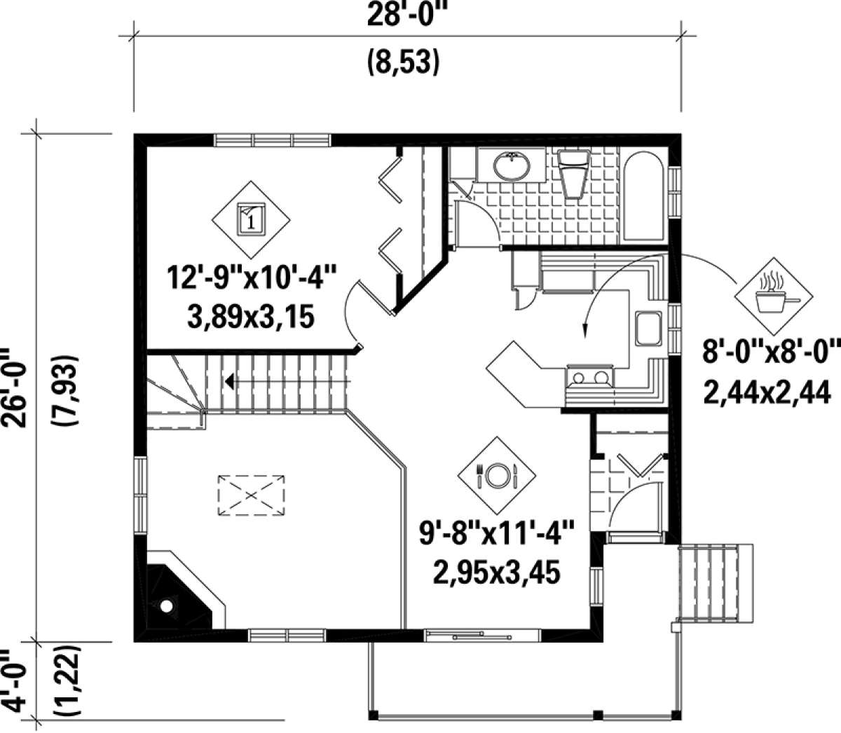 Main Floor Plan for House Plan #6146-00123