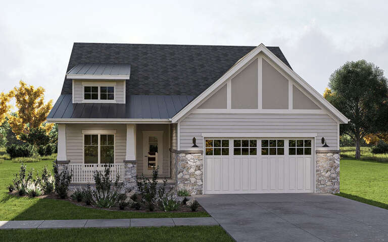 House Plan House Plan #17537 Angled Front Elevation