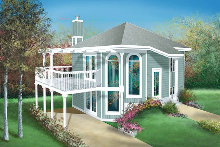 Small House Plan #6146-00128 Elevation Photo