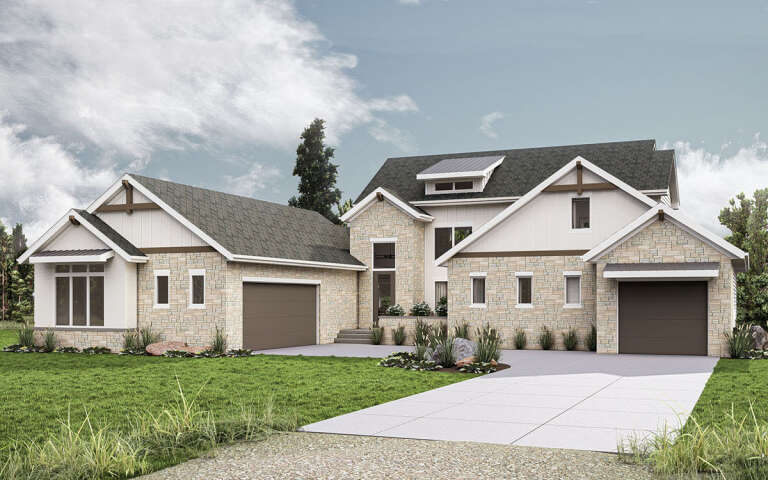 House Plan House Plan #17542 Angled Front Elevation
