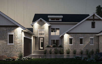 Modern House Plan #963-00142 Elevation Photo