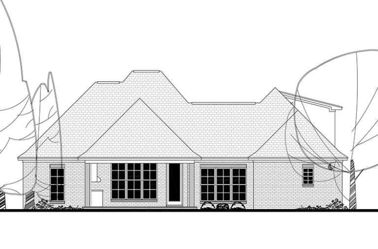 French Country House Plan #041-00140 Elevation Photo