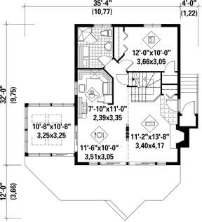Main Floor Plan for House Plan #6146-00133