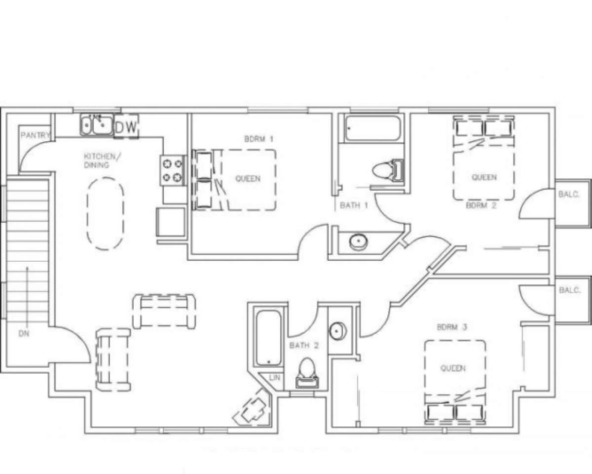 Apartment Floor for House Plan #039-00401