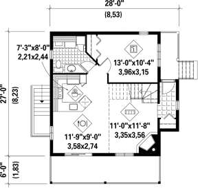 Main Floor Plan for House Plan #6146-00135