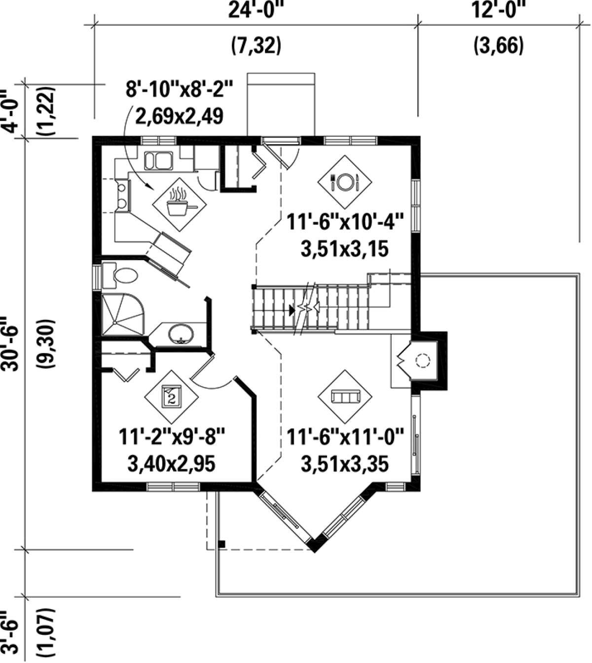 Main Floor Plan for House Plan #6146-00138