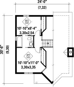 Upper Floor Plan for House Plan #6146-00138