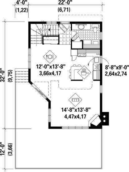 Main Floor Plan for House Plan #6146-00139