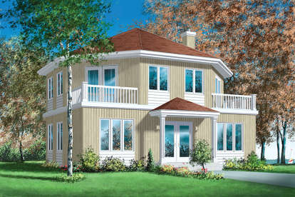 European House Plan #6146-00143 Elevation Photo